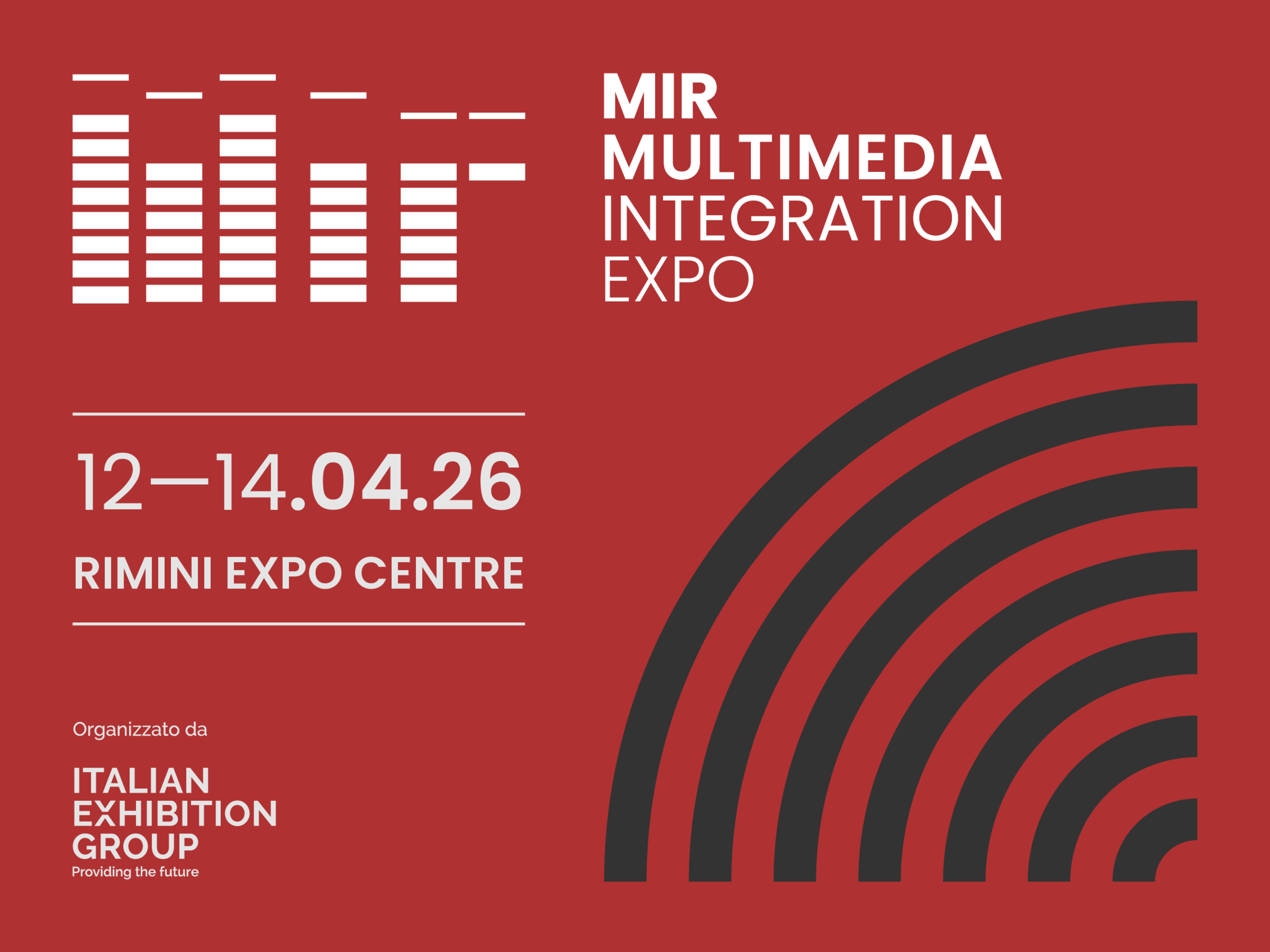MIR 2026 – Rimini Expo Centre Visual ufficiale di MIR 2026 con date, logo e location della fiera